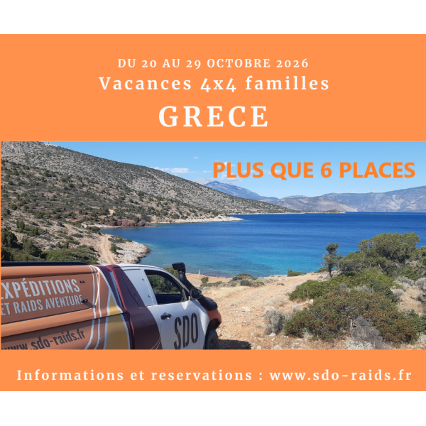 Raid 4x4 Grèce familles 2026