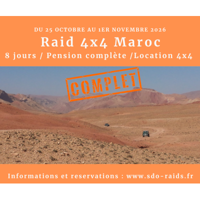 Raid 4x4 SDO Maroc Riad 2026